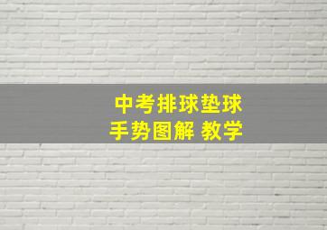 中考排球垫球手势图解 教学